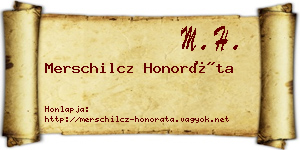 Merschilcz Honoráta névjegykártya